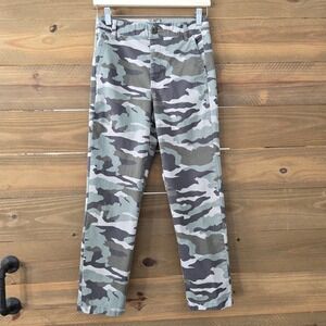 J Crew Camo Cargo Pants Women's Size 00 Green Camouflage Utility Trousers